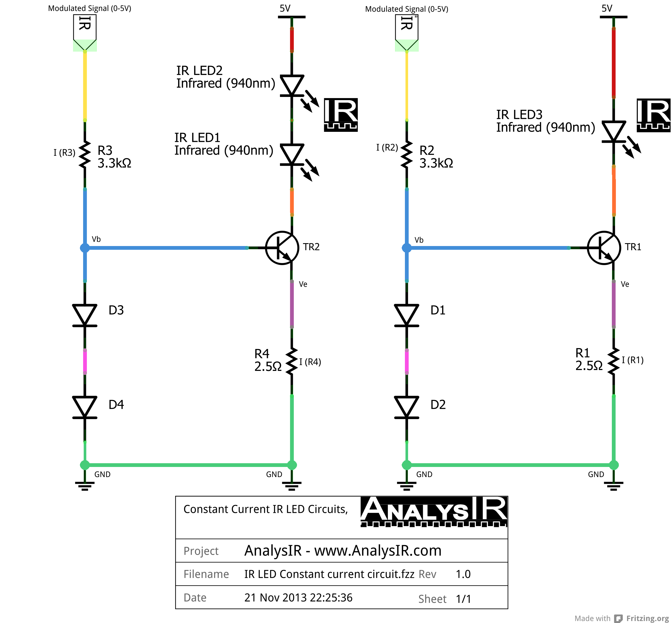 Skylight Pelagic sig selv Constant current infrared LED emitter circuit - AnalysIR Blog