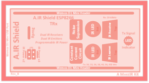 A.IR Shield block diagram ESP8266 TRx